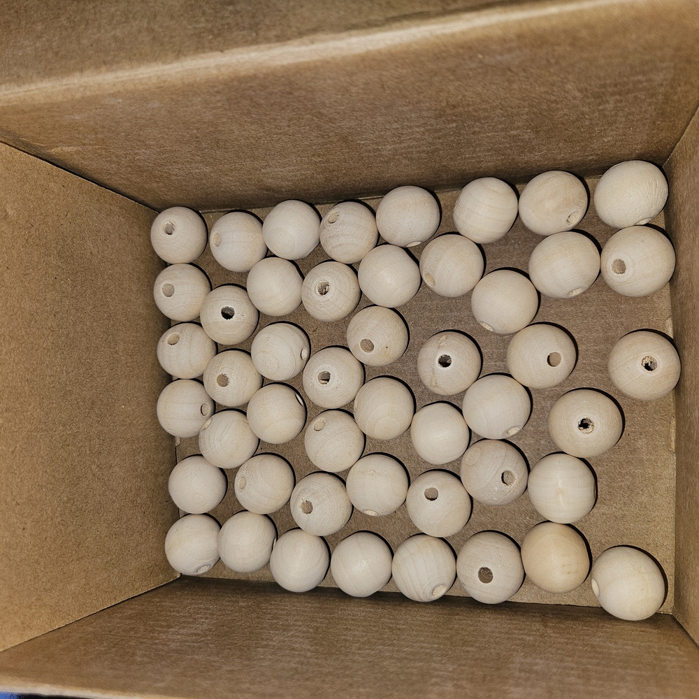 #153 - 48 Count Natural Wooden Beads